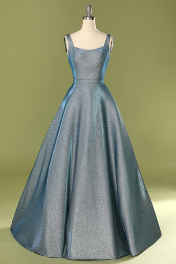Vestido de fiesta largo con espalda abierta azul